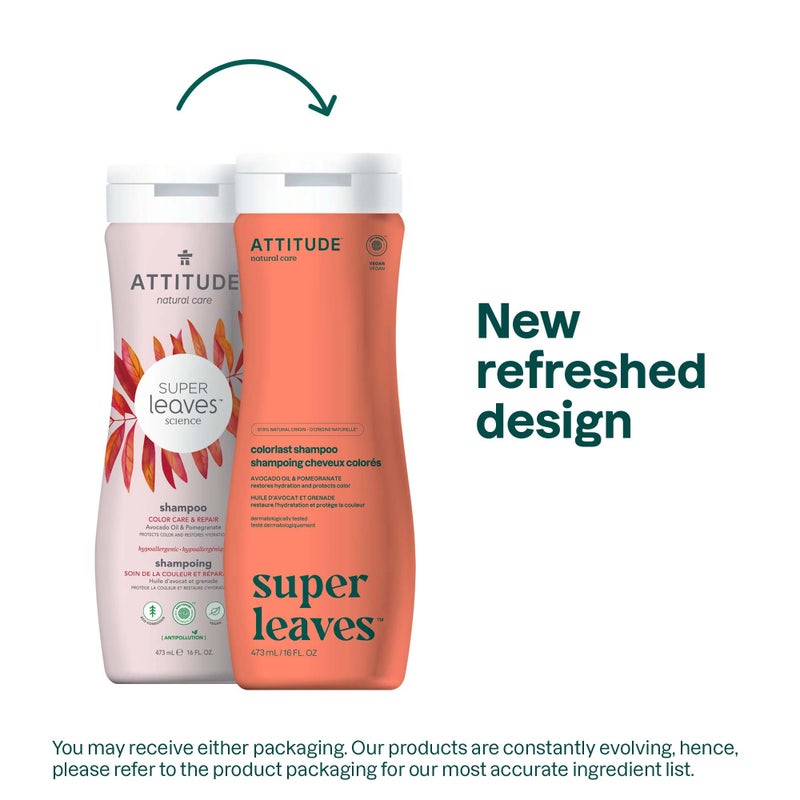 ATTITUDE Colorlast Hair Shampoo, EWG Verified, For Color Treated Hair, Protects Color, Naturally Derived Ingredients, Vegan and Plant Based, Avocado Oil and Pomegranate, 16 Fl Oz - Image 2