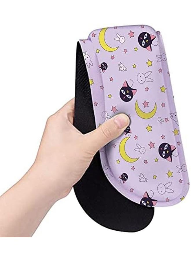 Purple Anime Keyboard Wrist Rest Kawaii Mouse Pad With Wrist Support Mouse Pad Enlarge Gel Memory Foam For Computer Desk Decor Accessories Office Gaming Laptop