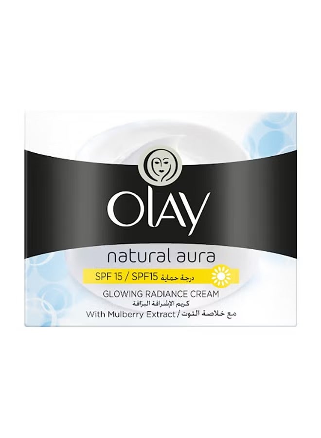 Olay Natural Aura Day SPF 15 Glowing Radiance Cream With Mulberry Extract 50grams