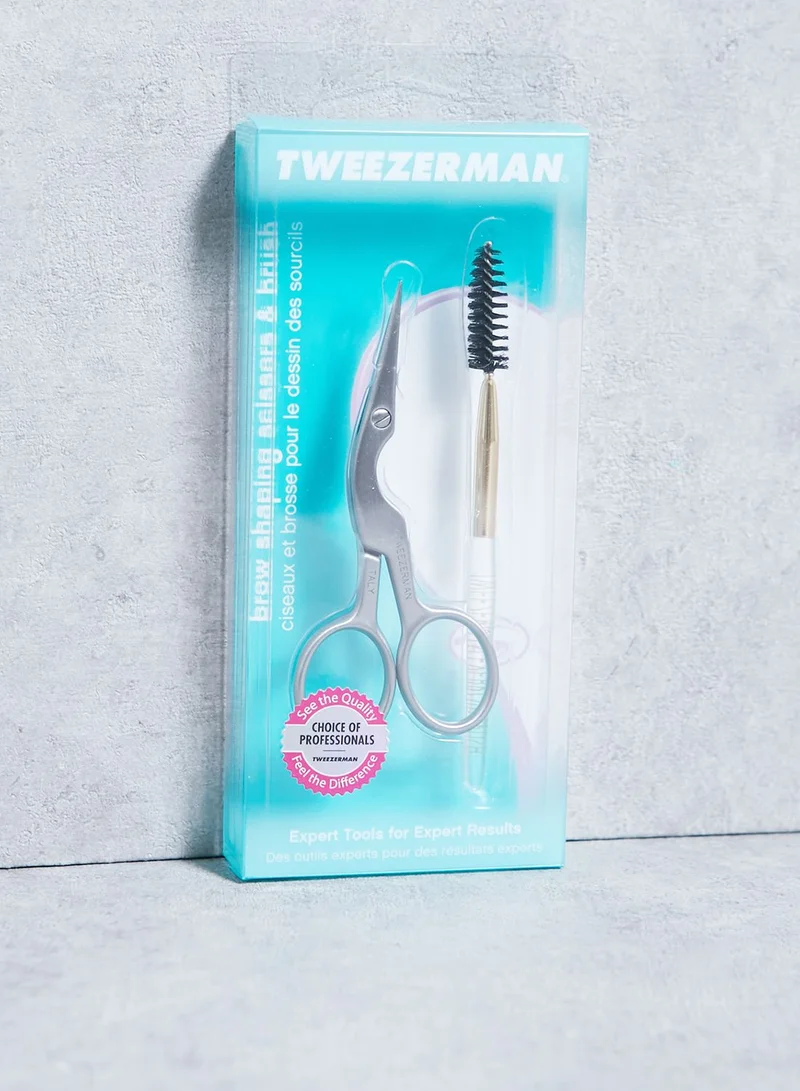 Tweezerman Brow Shaping Scissors & Brush