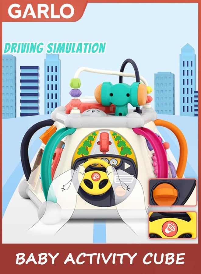 جارلو 15-في-1 طفل النشاط المكعب مع الموسيقى والضوء - لعب لمدة 6-18 شهور من العمر - هدية عيد ميلاد للفتيان والبنات عمرهم سنة واحدة - Image 5