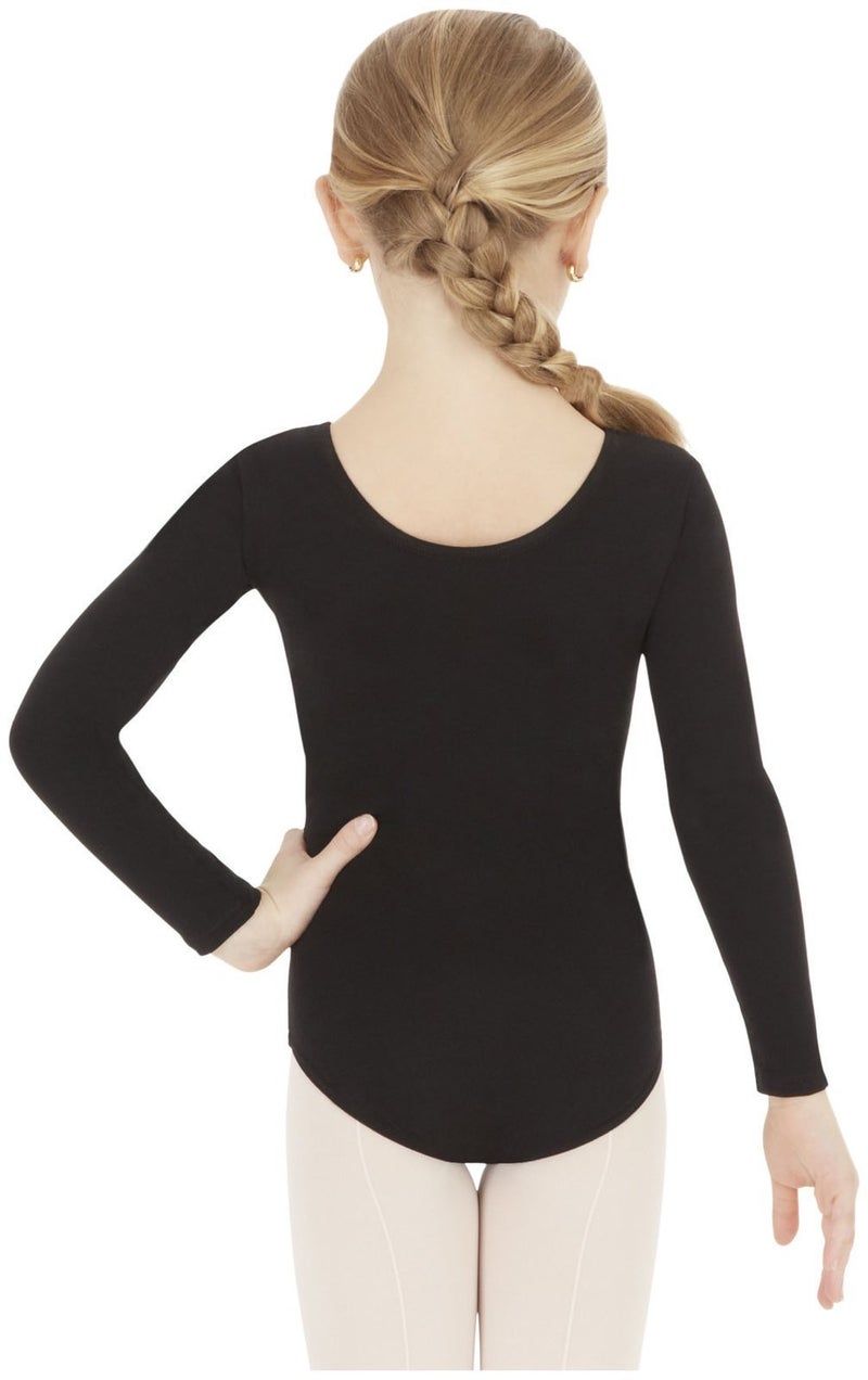 Capezio girls Classic Long Sleeve athletic leotards, Black, 6 8 US - Image 2