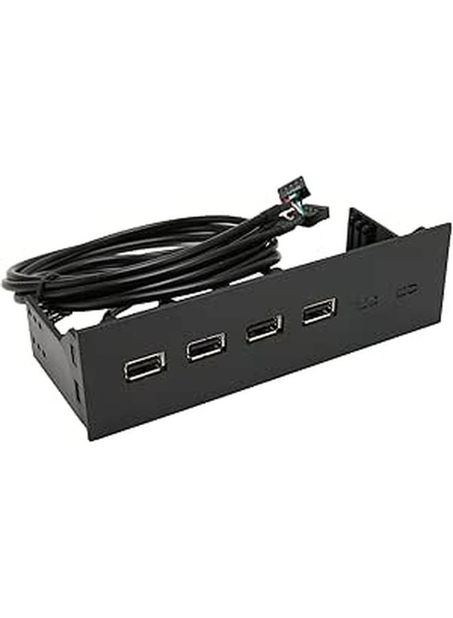 5.25 بوصة لوحة أمامية محور USB 2.0 4 منافذ مع موصل محرك أقراص ضوئي 19 دبوس - Image 1