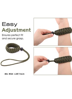 Generic Camera Wrist Strap, Universal Umbrella Rope Camera Handle with Adjustable Wrist Strap Outdoor Anti-Loss Hand Rope for Binoculars for Nikon / Canon / Sony / Minolta / Panasonic /, Etc. (2, Green Blue)  - Image 3