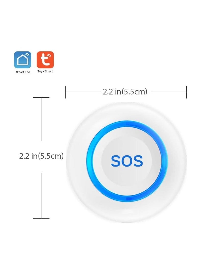 igeekwell Tuya Wifi Smart SOS Emergency Button for Elderly, Personal Alarms for Elderly Patient Seniors Disabled Kids Connected to Phone, the Panic Button with a New Blue Design - Image 4