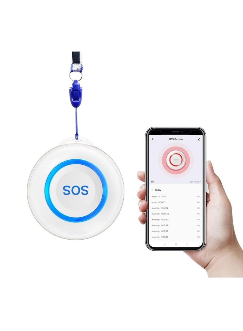 igeekwell Tuya Wifi Smart SOS Emergency Button for Elderly, Personal Alarms for Elderly Patient Seniors Disabled Kids Connected to Phone, the Panic Button with a New Blue Design - Image 1