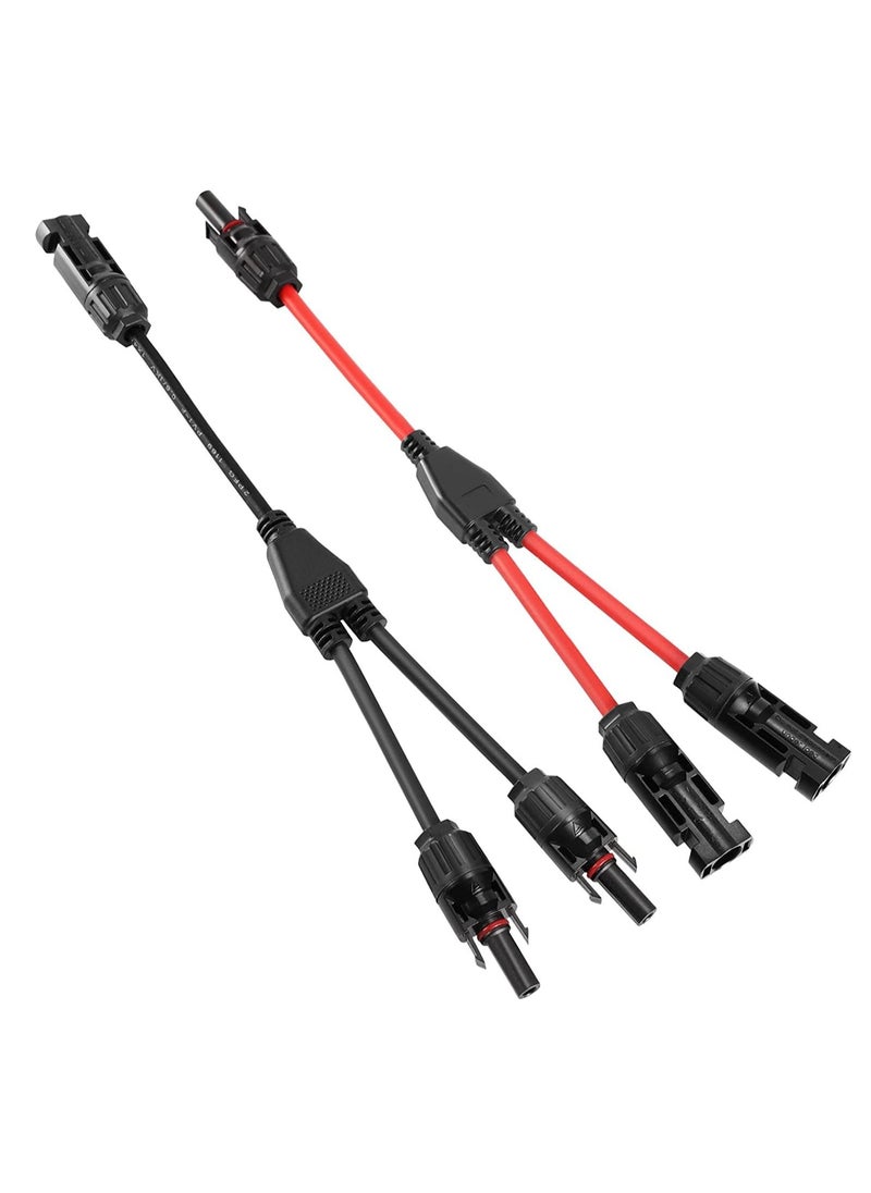 Excefore - Y Branch Parallel Connector MMF and FFM Solar Branch Adapter 1 Pair Y Photovoltaic Connector Solar Panel Cables Distributor Socket - Image 1