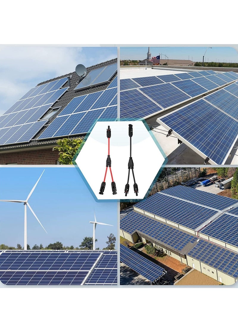 Excefore - Y Branch Parallel Connector MMF and FFM Solar Branch Adapter 1 Pair Y Photovoltaic Connector Solar Panel Cables Distributor Socket - Image 1