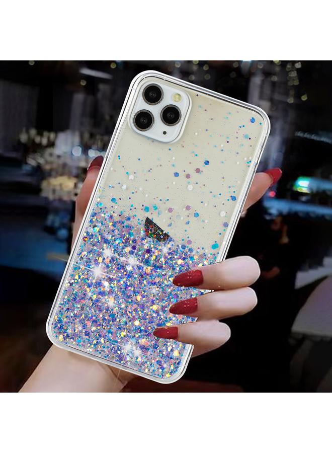 S-TOP Case For iPhone 11 Pro Max Transparent Frame Noctilucent Glitter Powder TPU Phone Case - Image 3