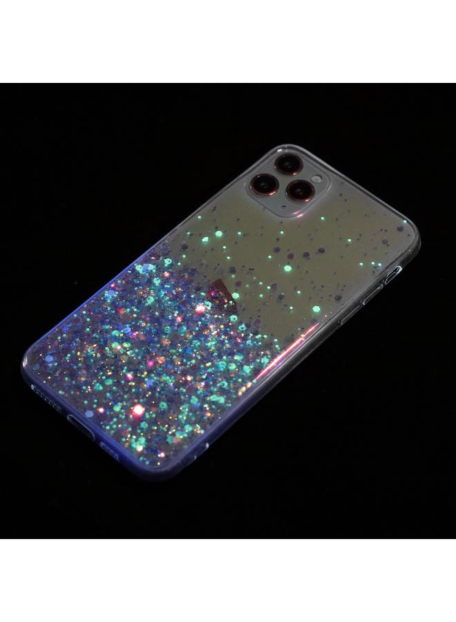 S-TOP Case For iPhone 11 Pro Max Transparent Frame Noctilucent Glitter Powder TPU Phone Case - Image 4