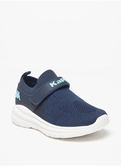 Kappa Boys' Mesh Textured Slip-On Walking Shoes with Hook and Loop Closure  - Image 1