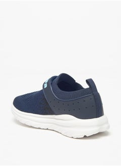 Kappa Boys' Mesh Textured Slip-On Walking Shoes with Hook and Loop Closure  - Image 2