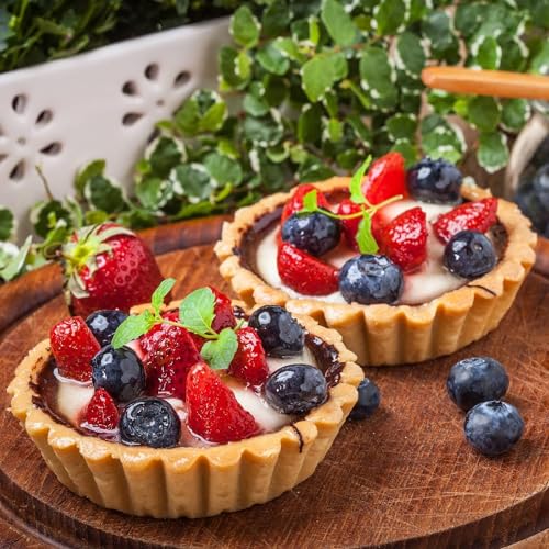 RINKLE TRENDZ Aluminium Cup Cake Tart Mould Muffin Cups Set of 6 Pieces - Silver - Image 4
