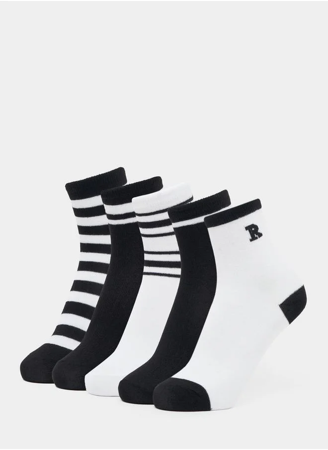 Styli Pack of 5 - Striped Crew Socks