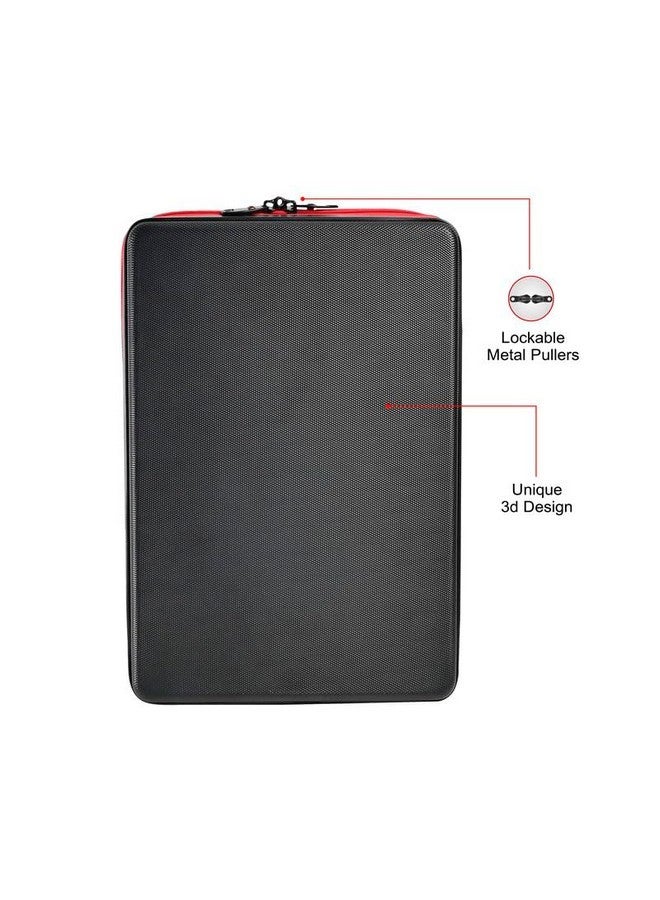 SWISS MILITARY حقيبة حمل الملابس التنفيذية من سويس ميلتاري يو إف أو بتصميم صلب مع تصميم ثلاثي الأبعاد، بطانة مضادة للتجاعيد، تصميم خفيف الوزن، غطاء تي شيرت وقميص، سحابات قابلة للقفل، جيوب منظمة، (سعة-12لتر)-أسود - Image 5