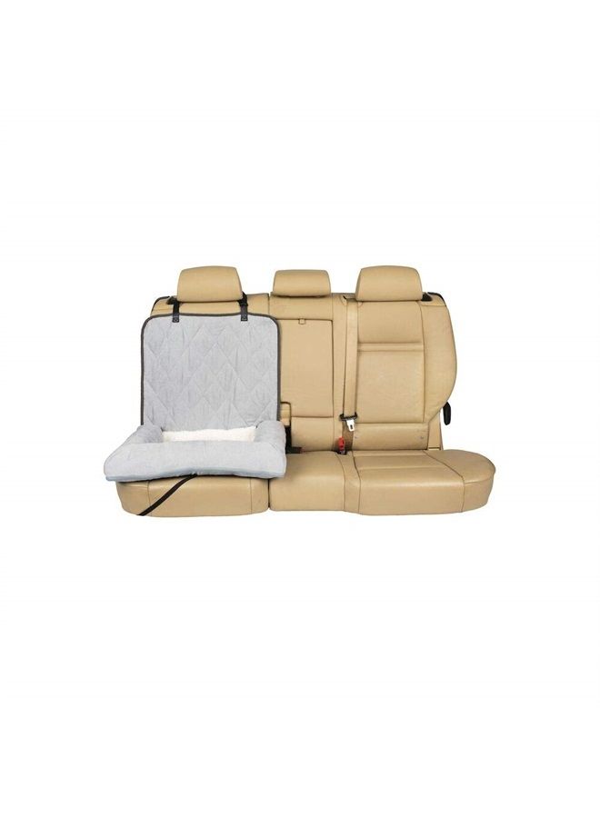 PetSafe Happy Ride Car Dog Bed - Best for Bucket Seats - Fits Cars, Trucks, Minivans and SUVs - Comfortable and Machine Washable - Durable Vehicle Pet Bed - Grey - Image 1