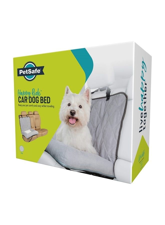 PetSafe Happy Ride Car Dog Bed - Best for Bucket Seats - Fits Cars, Trucks, Minivans and SUVs - Comfortable and Machine Washable - Durable Vehicle Pet Bed - Grey - Image 2