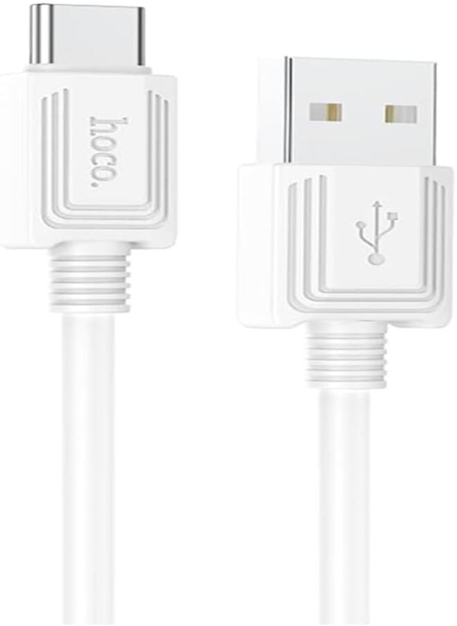 Hoco Hoco X73 - Charging And Data Transmittion Cable (3A -1M), USB-A To USB-C Plug, Compatible With Samsung Huawei Xiaomi Oppo - White 