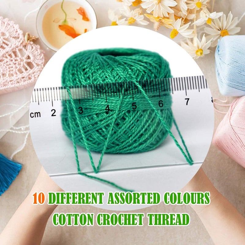 colored bird Crochet Thread 10 Balls Cardinal Size 8 for Crochet Hardanger Cross Stitch Needlepoint Hand Embroidery (Cayon Series) - Image 4