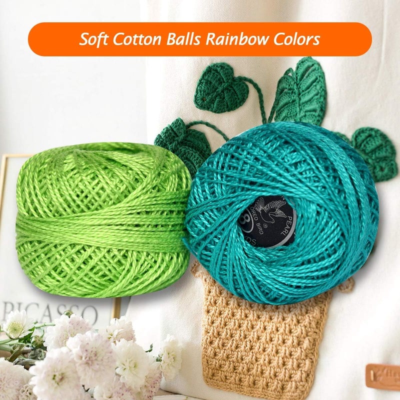 colored bird Crochet Thread 10 Balls Cardinal Size 8 for Crochet Hardanger Cross Stitch Needlepoint Hand Embroidery (Cayon Series) - Image 5