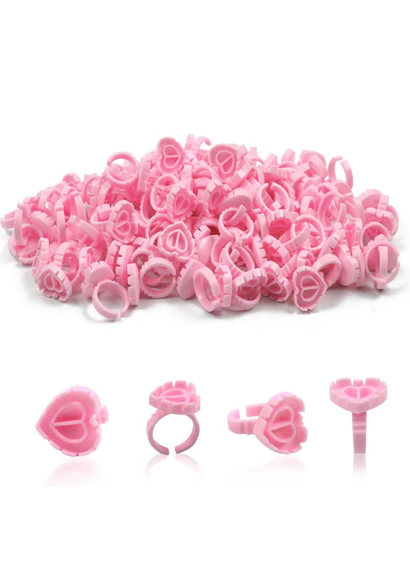 YTJYZZQ Glue Rings for Eyelash Extensions 200PCS Disposable Rings for LashesLash Glue Rings for Eyelash Extension Supplies Blossom Lash Glue Holder Rings for Lash Supplies 