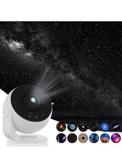 Generic ستار بروجكتور HD صورة كبيرة لمنطقة الإسقاط أضواء LED لغرفة النوم الليلية، جهاز عرض القبة السماوية Galaxy Night Light Projector للأطفال يتضمن 4K قابلة للاستبدال 12 قرص مجرة  - Image 1