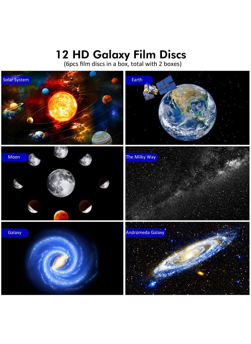 Generic Star Projector HD Image Large Projection Area LED Lights for Bedroom Night Light,Planetarium Projector Galaxy Night Light Projector for Kids Include 4K Replaceable 12 Galaxy Discs  - Image 2