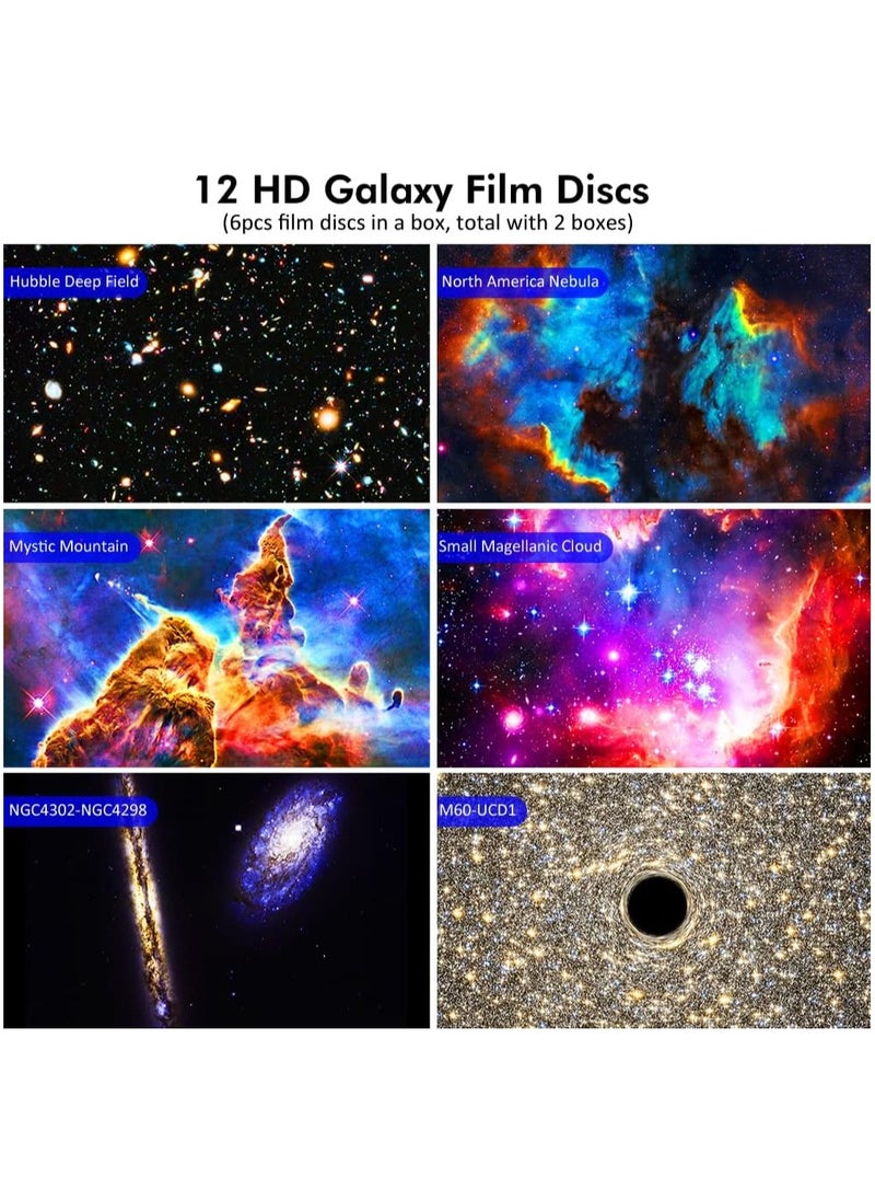 Generic Star Projector HD Image Large Projection Area LED Lights for Bedroom Night Light,Planetarium Projector Galaxy Night Light Projector for Kids Include 4K Replaceable 12 Galaxy Discs  - Image 3