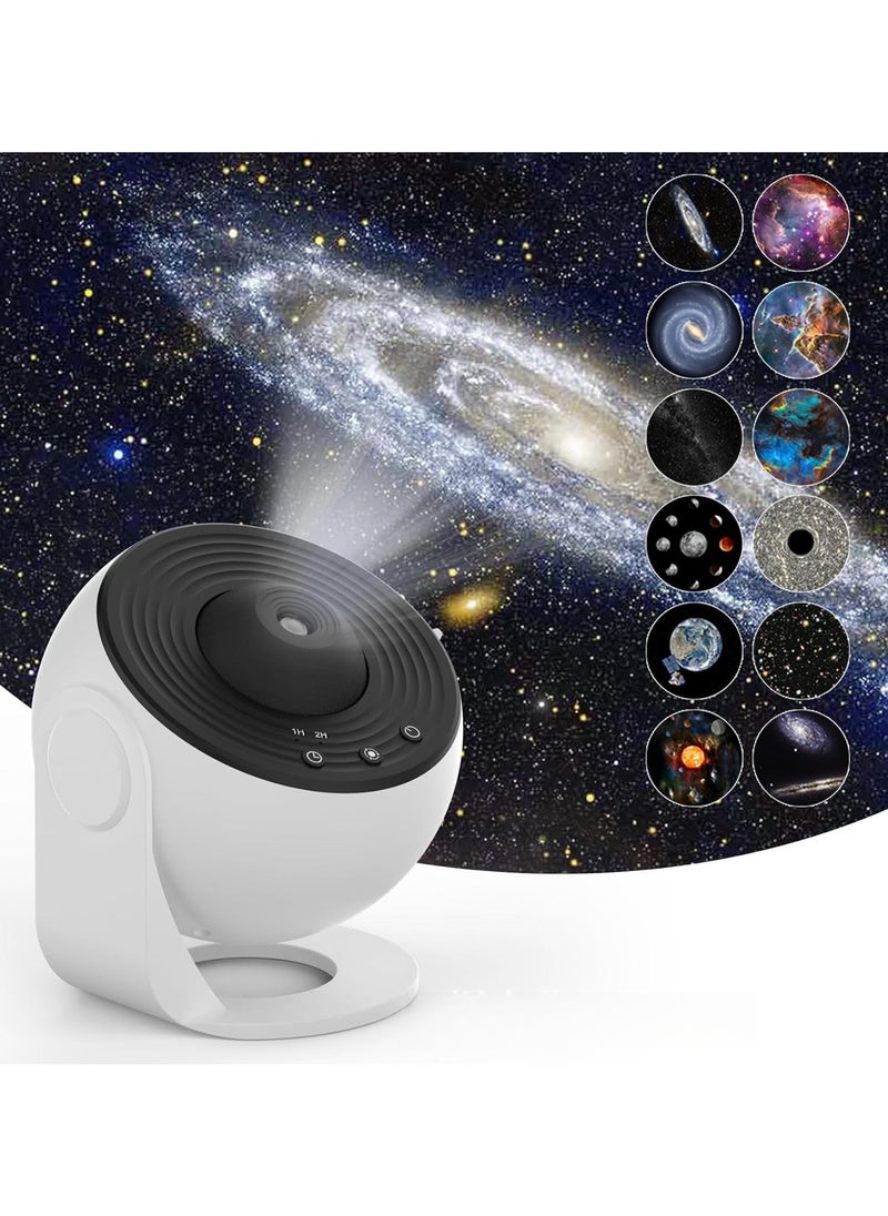 Star Projector HD Image Large Projection Area LED Lights for Bedroom Night Light,Planetarium Projector Galaxy Night Light Projector for Kids Include 4K Replaceable 12 Galaxy Discs