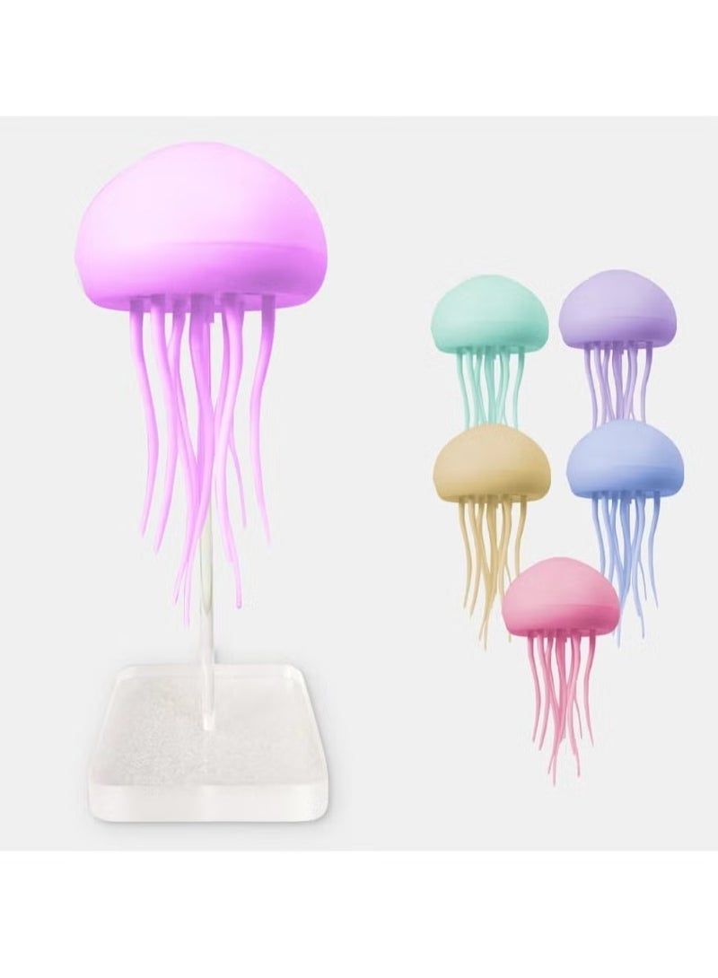 TIGER Jellyfish Lamp -- LED Round Jellyfish Light Lamp with Dancing Legs & Changing Colors --- 12 LED Multicolor Bulbs - Floating Jellyfish Effect Lamp for Home, Office Decor - Unique Gifts for Kids & Adults - Image 1