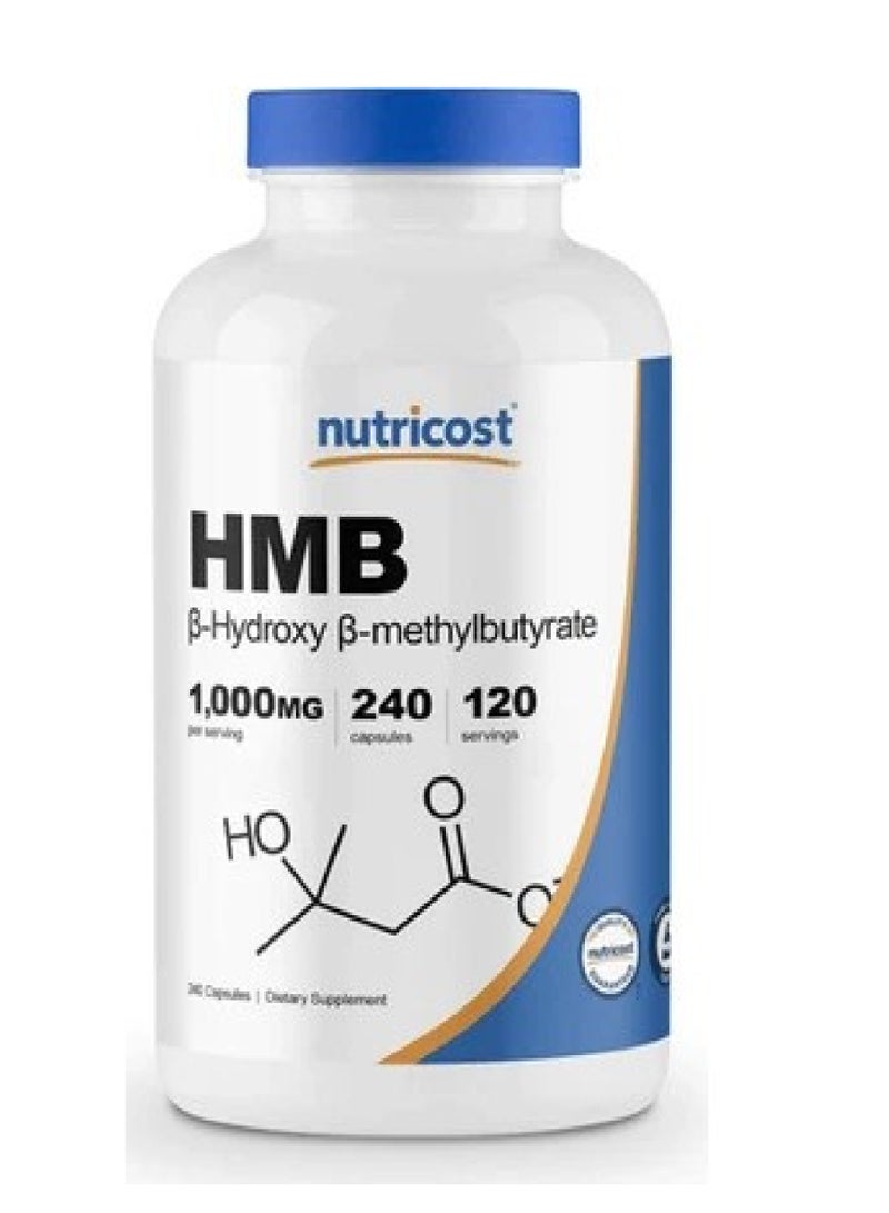Nutricost HMB B-Hydroxy-B-Methylbutyrate 1000 mg 240 Capsules