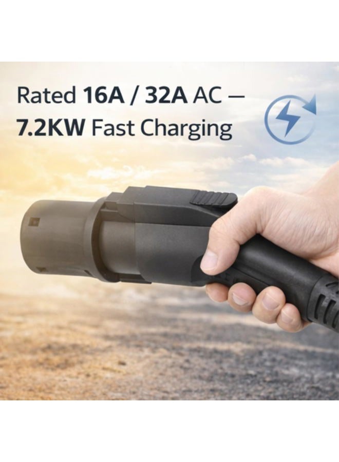 EVGATSAUTO EV Charging Adapter, Type 1 to Type 2 EV Charger Connector Charging Adapter for Electric Vehicles Protection IP54 16A 32A 230V Universal - Image 5