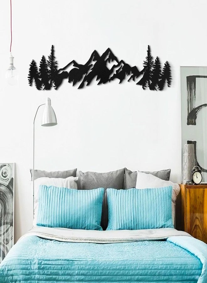 Royxen Metal Mountain Wall Art - 42 Inch Long, Mountain Wall Decor for Living Room, Bedroom - Image 5