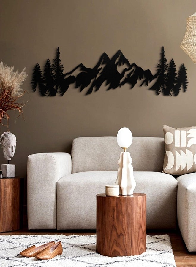 Royxen Metal Mountain Wall Art - 42 Inch Long, Mountain Wall Decor for Living Room, Bedroom - Image 4