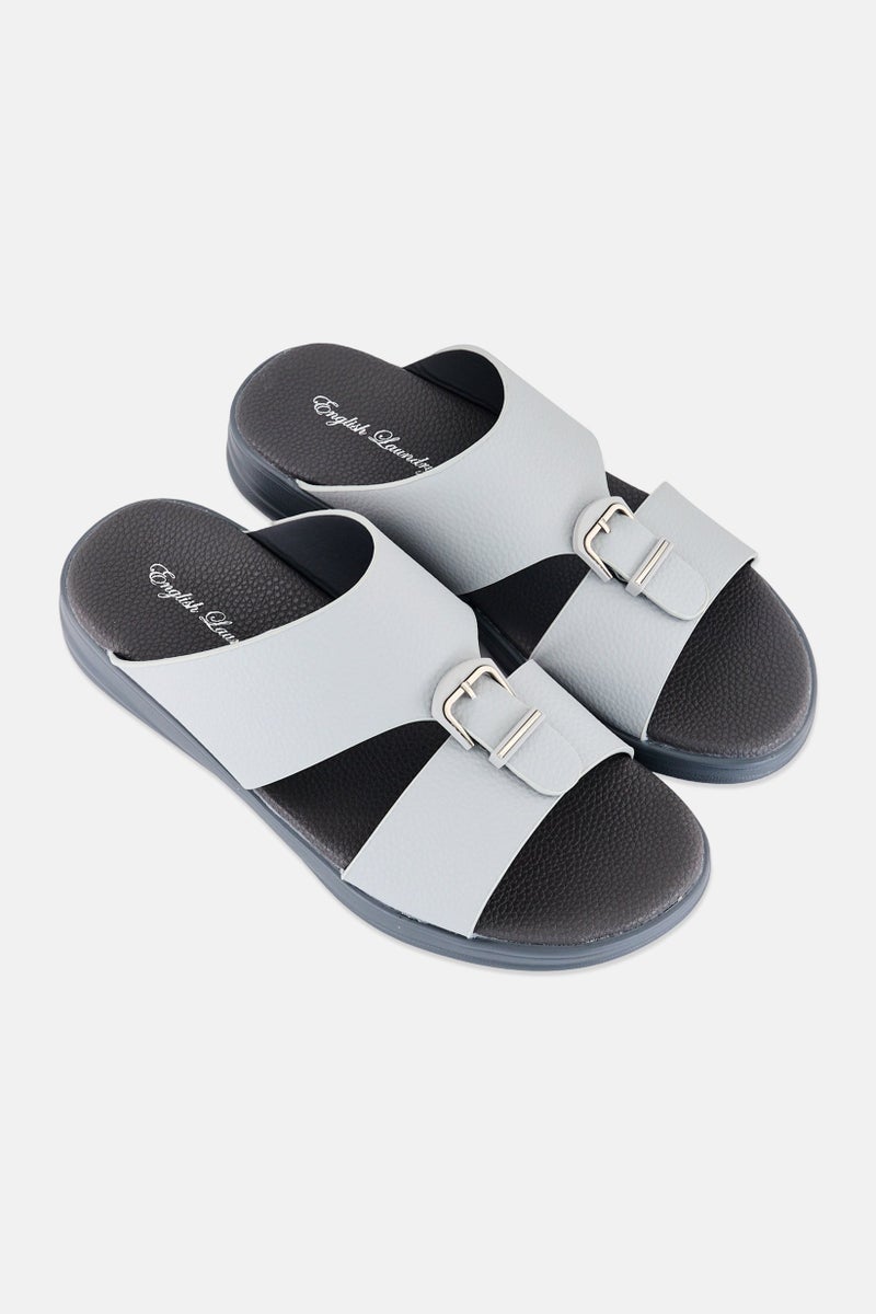English Laundry Men Slip On Arabic Sandals, Light Grey - Image 2