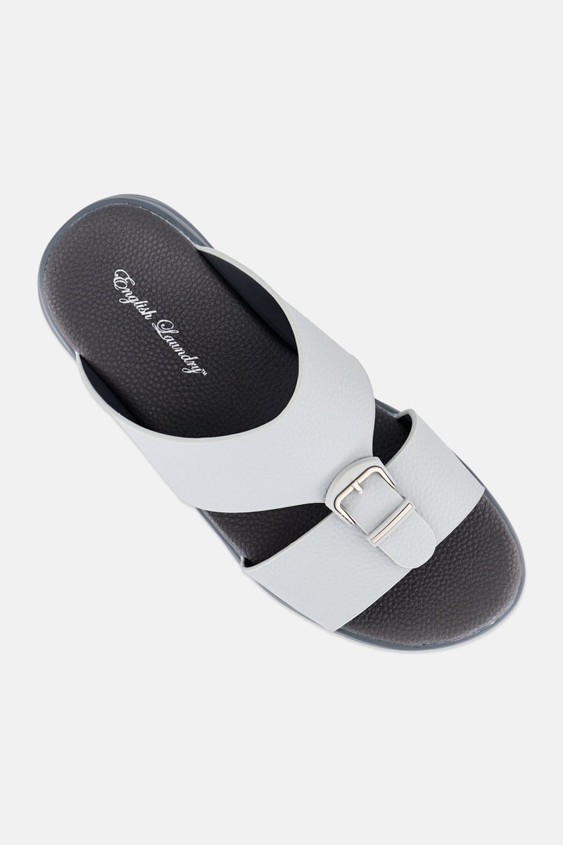 English Laundry Men Slip On Arabic Sandals, Light Grey - Image 4
