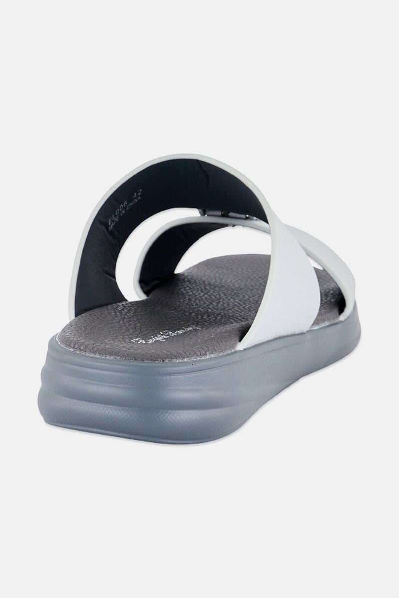 English Laundry Men Slip On Arabic Sandals, Light Grey - Image 3