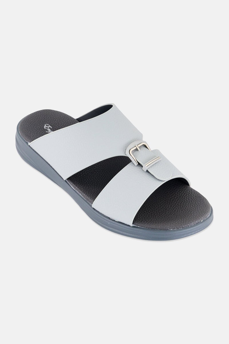 English Laundry Men Slip On Arabic Sandals, Light Grey - Image 1