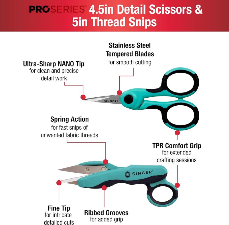 SINGER ProSeries Sewing Kits with Sewing Tools (Scissors & Seam Ripper Bundle) - Image 2
