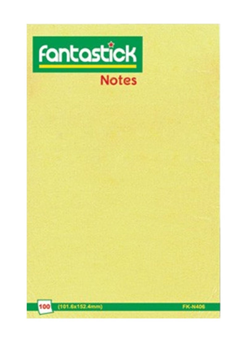 Fantastick 6-Piece Sticky Notes 4x6 Inch Size Yellow  - Image 2