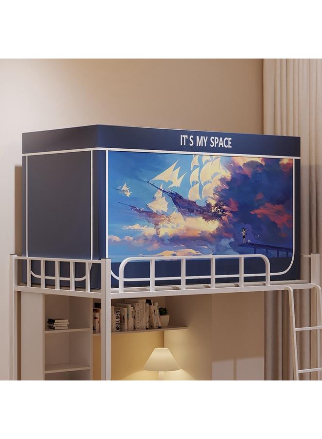 Bluejw Wholesale Student Dormitory Upper And Lower Bunk Blackout Mosquito Net School Double High And Low Bed Seat Bed Type Bed Curtain Zipper Bed Curtain - Image 1