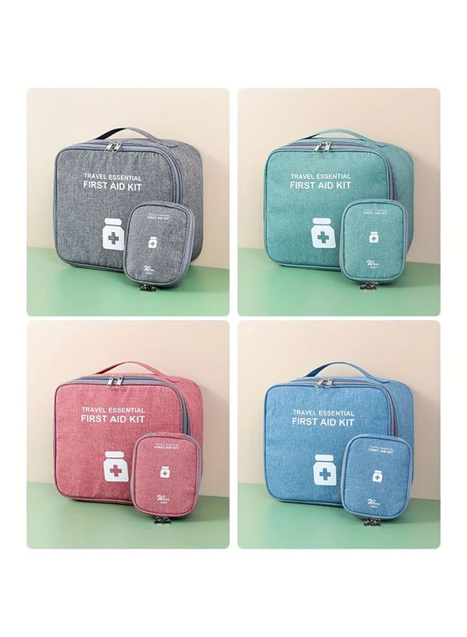 Blue Type 1 Empty First Aid Bag for Travel Home Hiking Camping Car Office Emergency Medic - Image 3