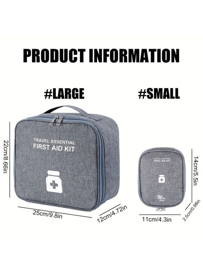 Blue Type 1 Empty First Aid Bag for Travel Home Hiking Camping Car Office Emergency Medic - Image 4