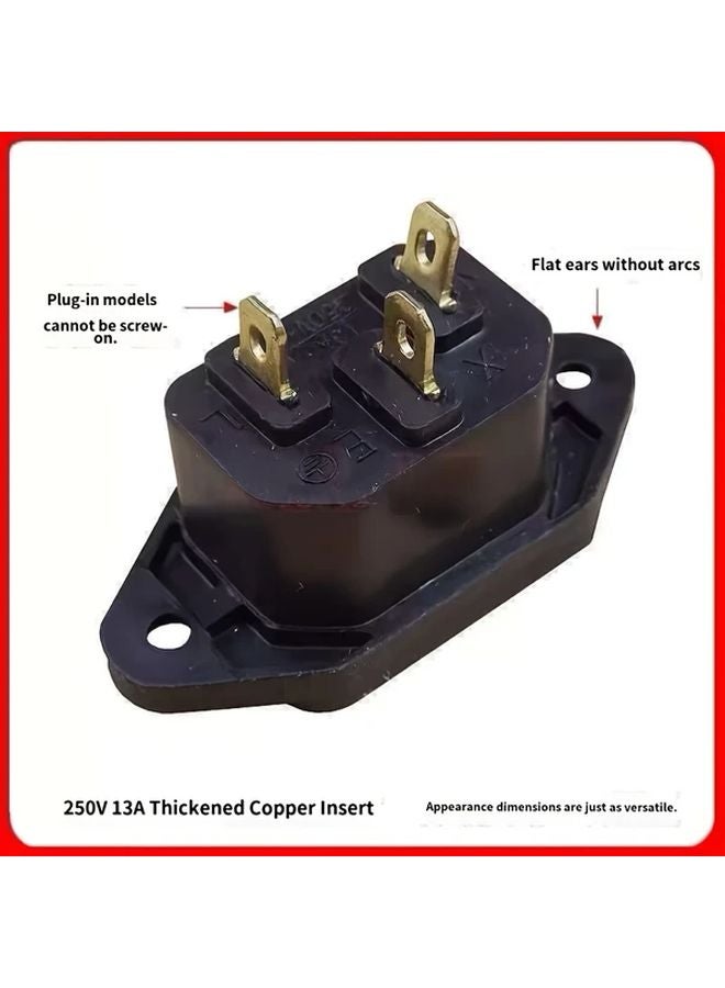 قطعتان AC 04 مزود طاقة مع فتحات براغي مقبس 3 دبابيس للأجهزة المنزلية - Image 5