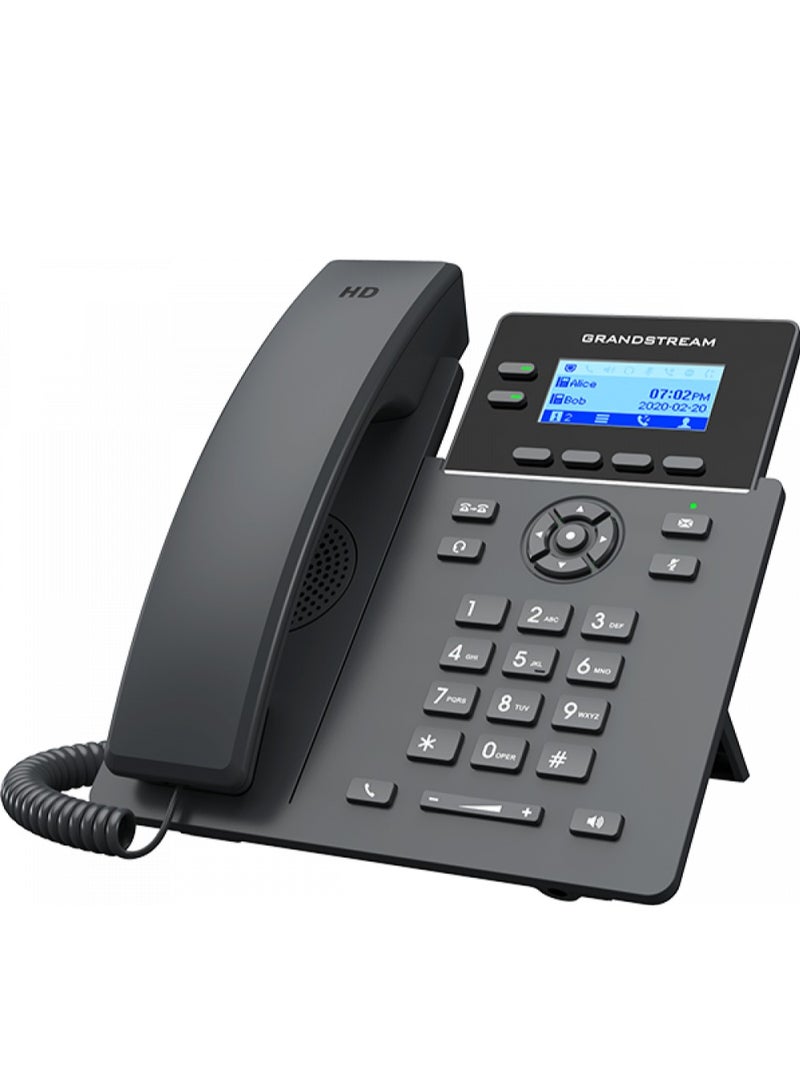 جراند ستريم هاتف IP بشاشة من Grandstream مع خطين و4 حسابات SIP وصوت HD مع دعم PoE وتخصيص الشعار - Image 2