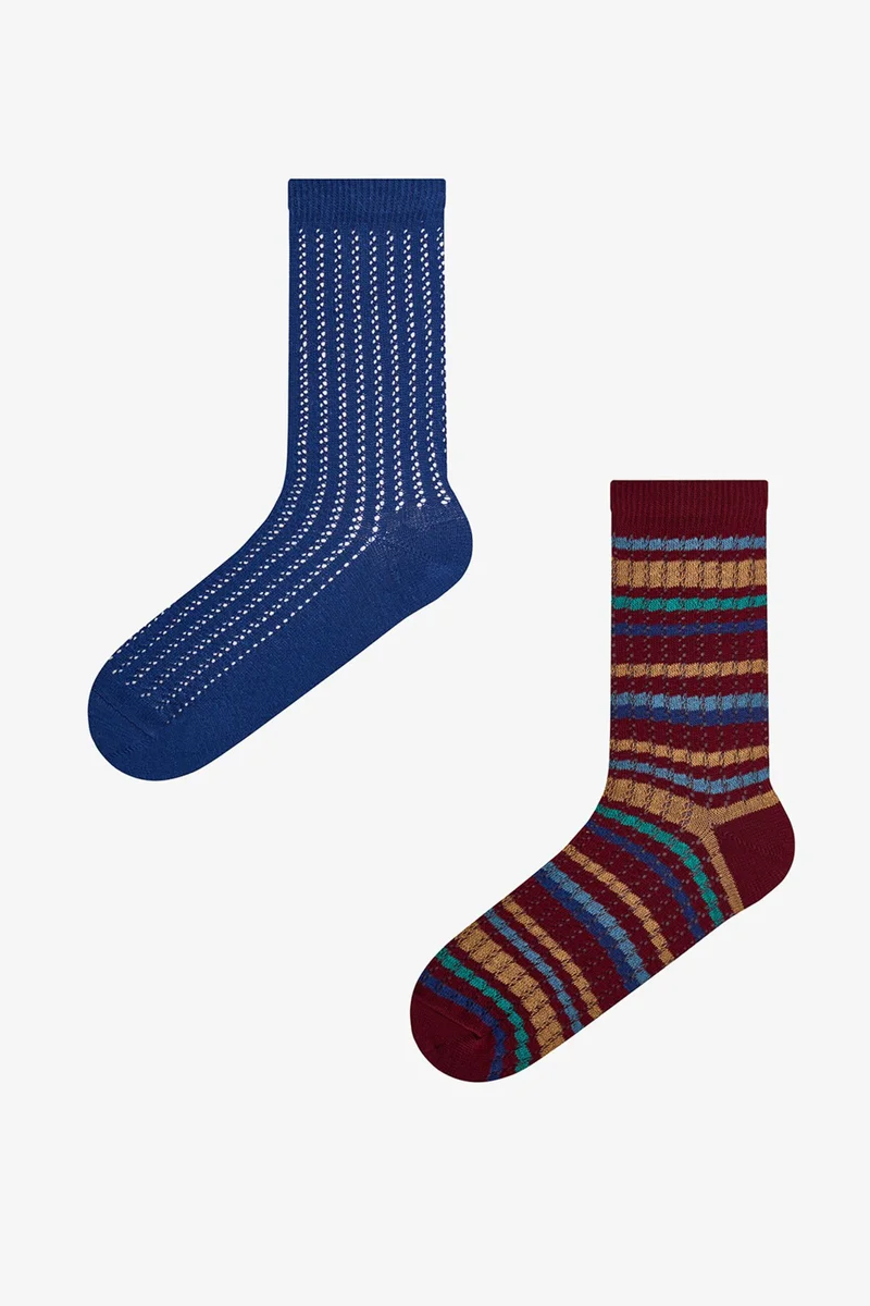 Penti PENTI Vintage Lines Striped 2-Pack Crew Socks