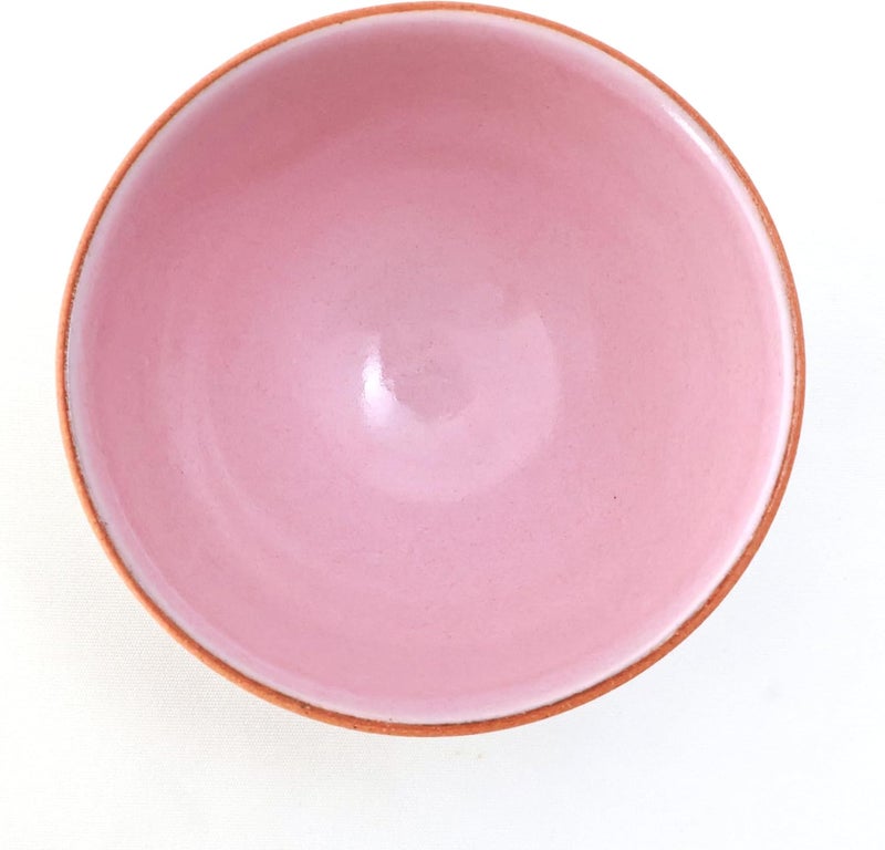 Japanese Rice Bowl  43 inch Handmade by ChiyoIchi Tobo Kiln TambaWare Pottery with Layered Swirl Nerikomi Pattern  Elegant Pink Interior  Collectible Japanese Ceramic - Image 4