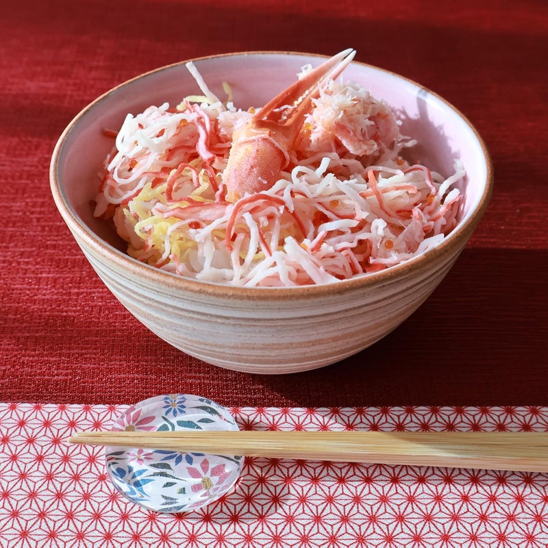 Japanese Rice Bowl  43 inch Handmade by ChiyoIchi Tobo Kiln TambaWare Pottery with Layered Swirl Nerikomi Pattern  Elegant Pink Interior  Collectible Japanese Ceramic - Image 5