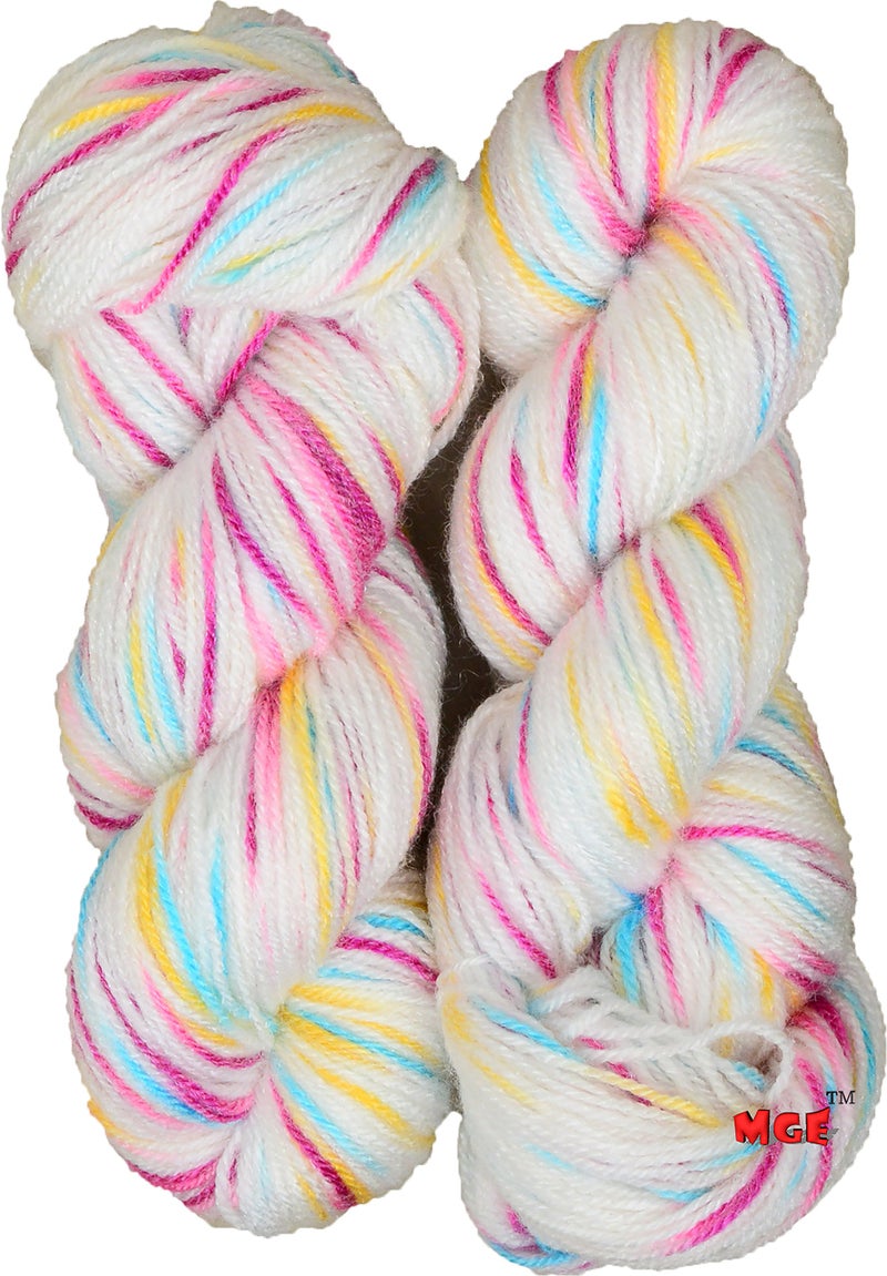 Oswal Knitting Yarn Wool, Icey Magenta 500 gm Woolen Crochet Yarn Thread. Best Used with Knitting Needles, Crochet Needles. M.G Wool Yarn for Knitting. Best Woolen Thread. - Image 1