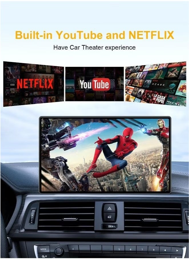 ديقيساند محول مربع CarPlay AI اللاسلكي و Android Auto Wireless Box ، CarPlay AI Box-Support YouTube / TF Card / U Disk للسيارات CarPlay السلكية Plug & Play  - Image 2